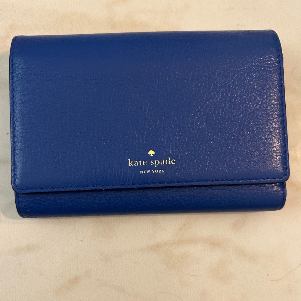 Kate Spade Royal Blue Leather Clutch